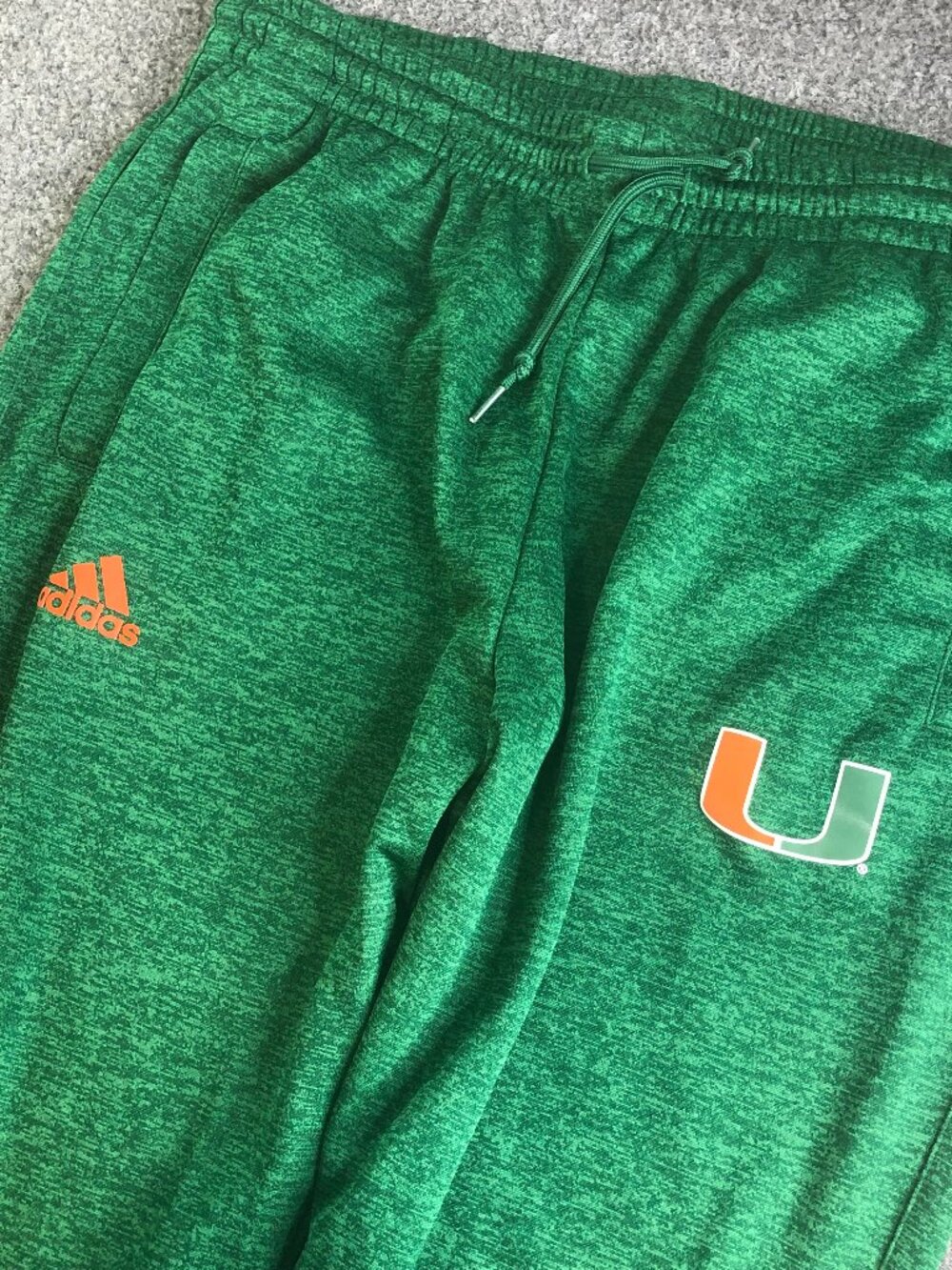 Adidas Miami Hurricanes Sweatpants Mens XL Green Activewear Pants Joggers